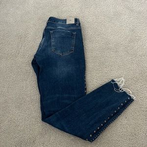 Zara Ankle Skinny Jeans with raw hem